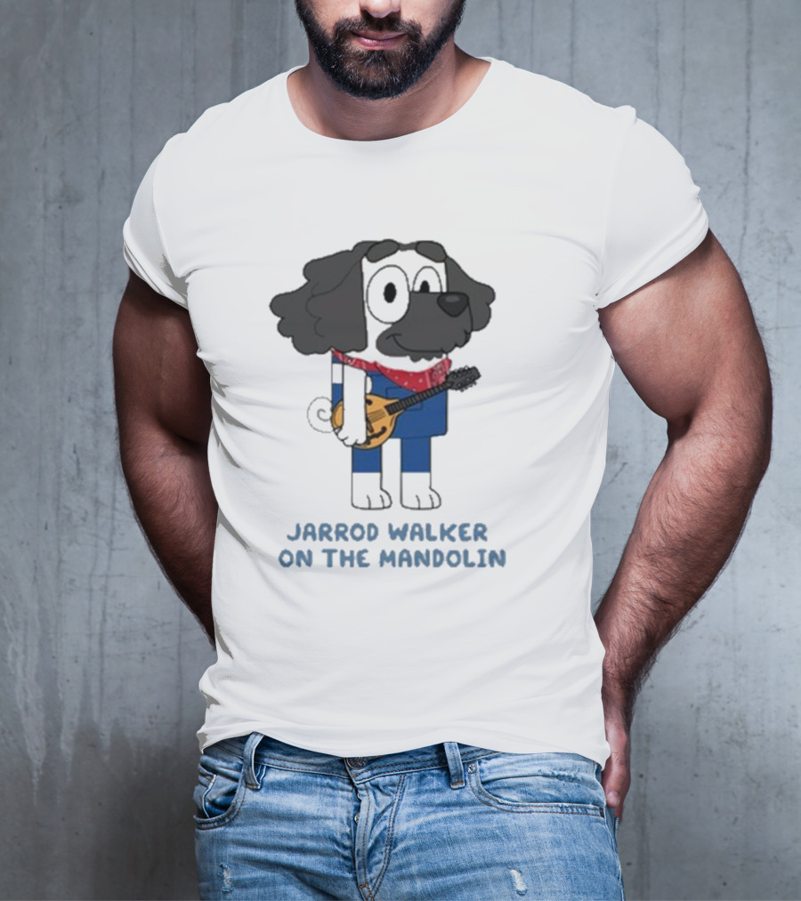 Jarrod Walker On The Mandolin Cartoon Dog Bandana Style T-Shirt