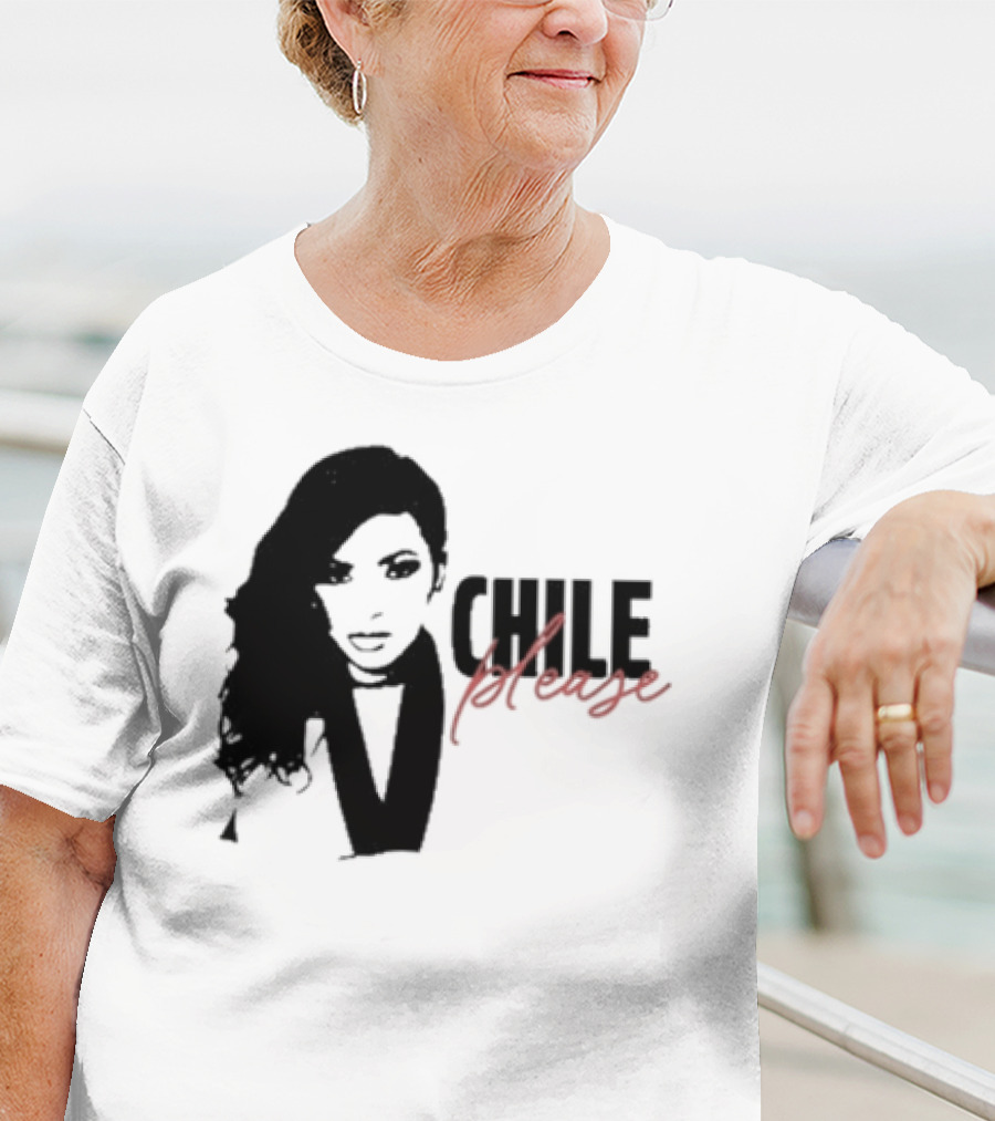 Jasmine Crockett Chile Please Silhouette Textured Portrait T-Shirt
