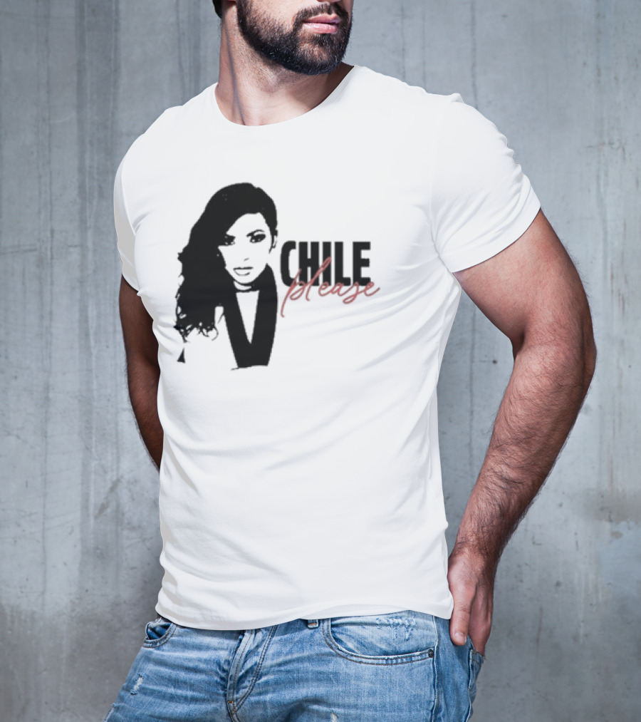 Jasmine Crockett Chile Please Silhouette Textured Portrait T-Shirt