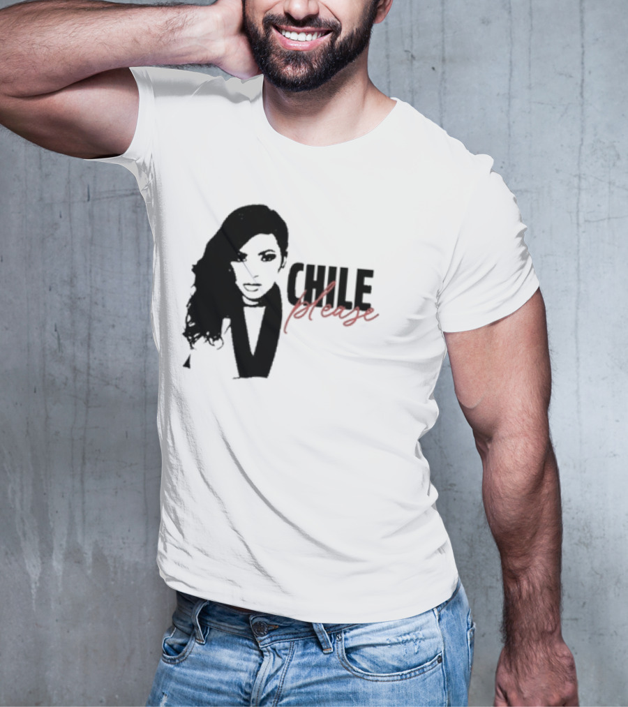 Jasmine Crockett Chile Please Silhouette Textured Portrait T-Shirt