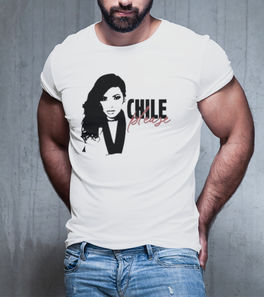 Jasmine Crockett Chile Please Silhouette Textured Portrait T-Shirt