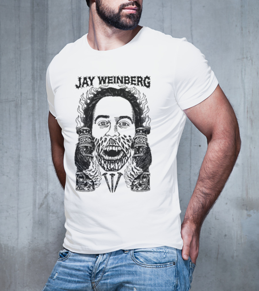 JW X Death Traitors Collab Masked Face And Skeletal Hands T-Shirt