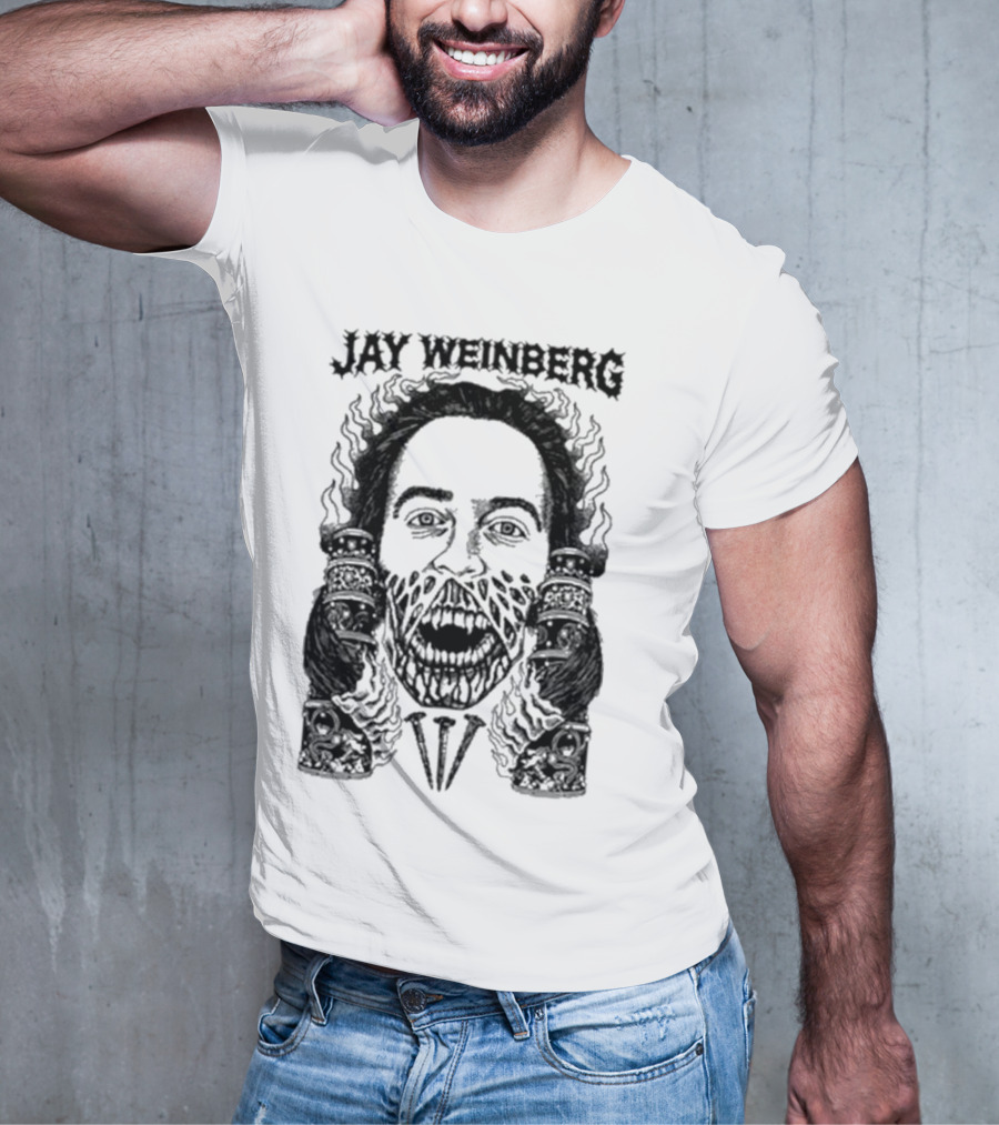 JW X Death Traitors Collab Masked Face And Skeletal Hands T-Shirt