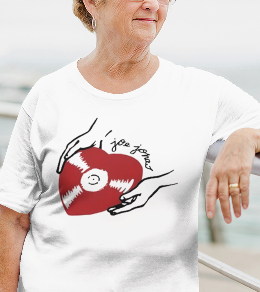 Joe Jonas Vinyl Heart Record T-Shirt