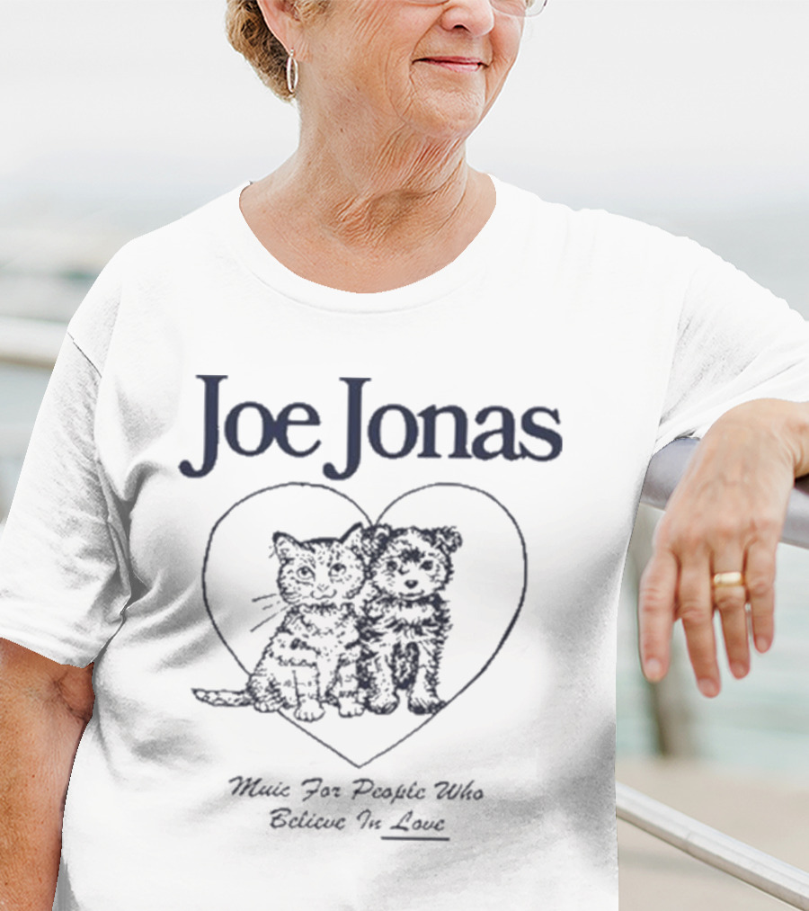 Joe Jonas Music For People Who Believe In Love Heart Cat And Dog T-Shirt