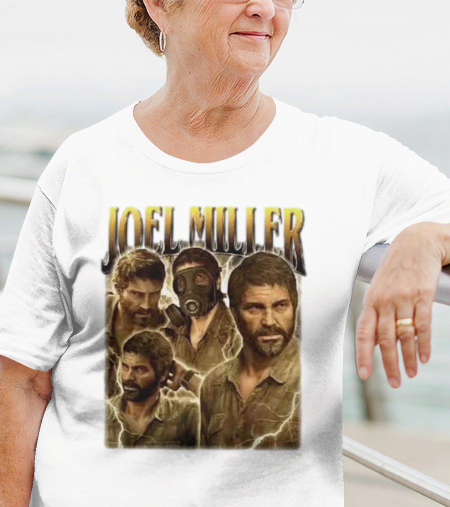 Joel Miller The Last Of Us Vintage Style Character Art T-Shirt