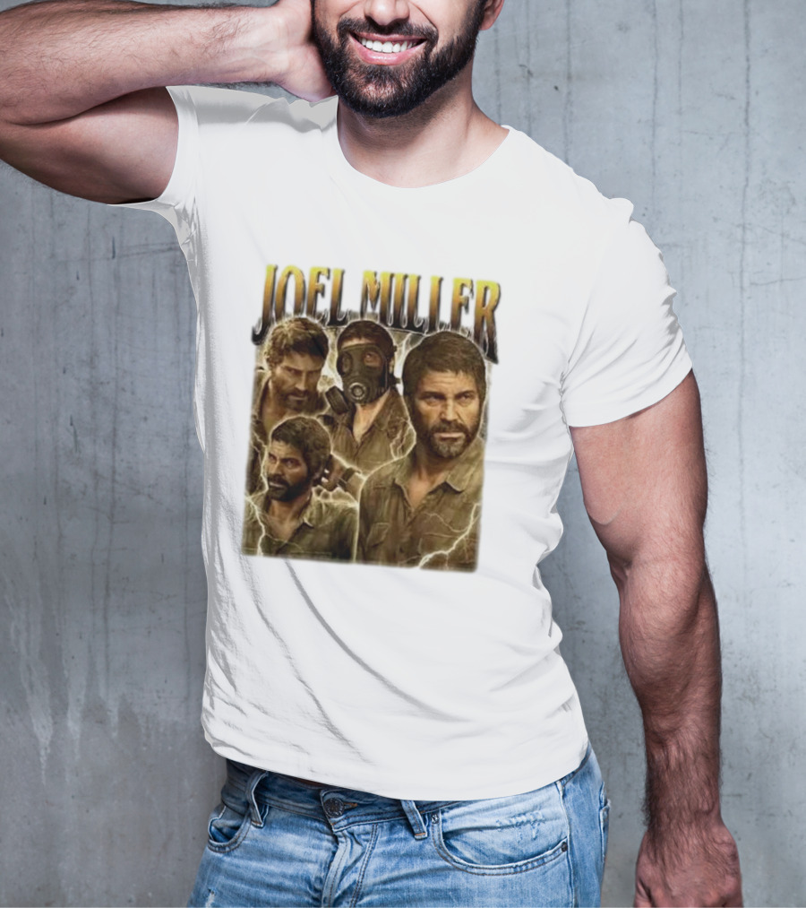 Joel Miller The Last Of Us Vintage Style Character Art T-Shirt