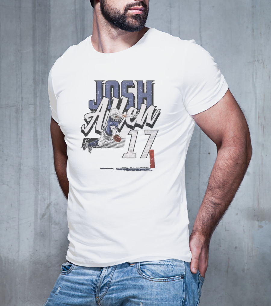 Josh Allen 17 Buffalo Bills Quarterback Dive T-Shirt