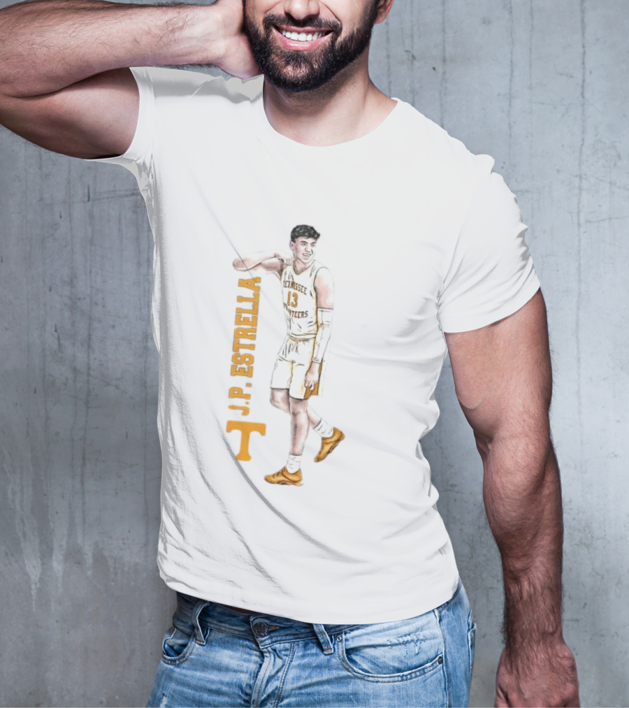 J.P. Estrella Tennessee Volunteers 13 Basketball Player T-Shirt