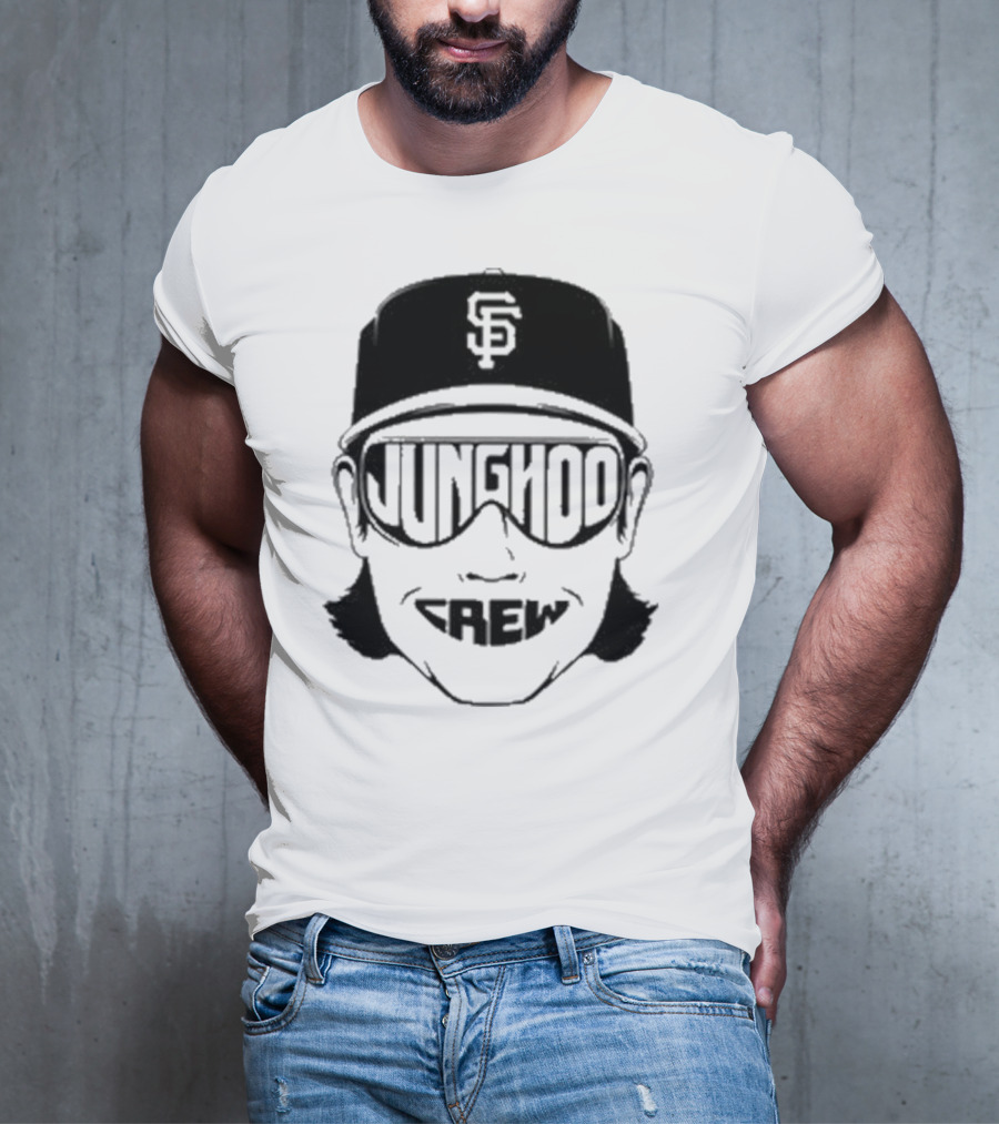 Jung Hoo Crew 2025 San Francisco Giants Baseball Cap And Sunglasses T-Shirt