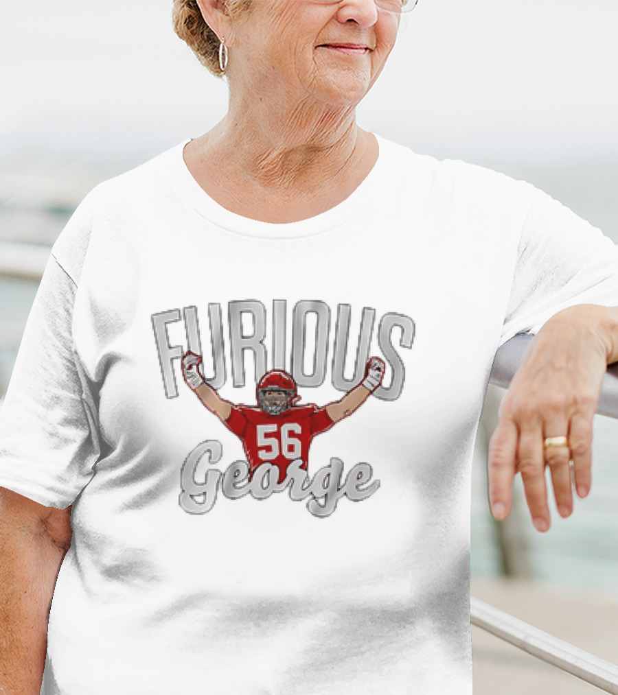 Furious George 56 Kansas City Chiefs George Karlaftis T-Shirt