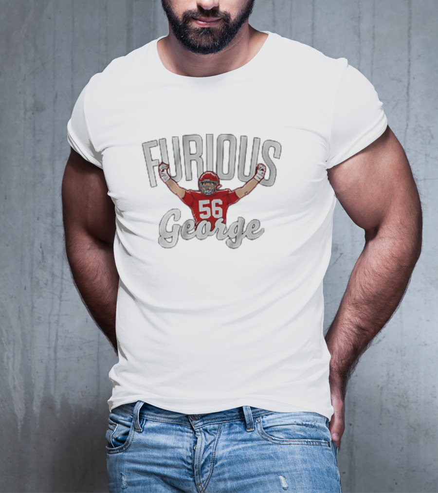 Furious George 56 Kansas City Chiefs George Karlaftis T-Shirt