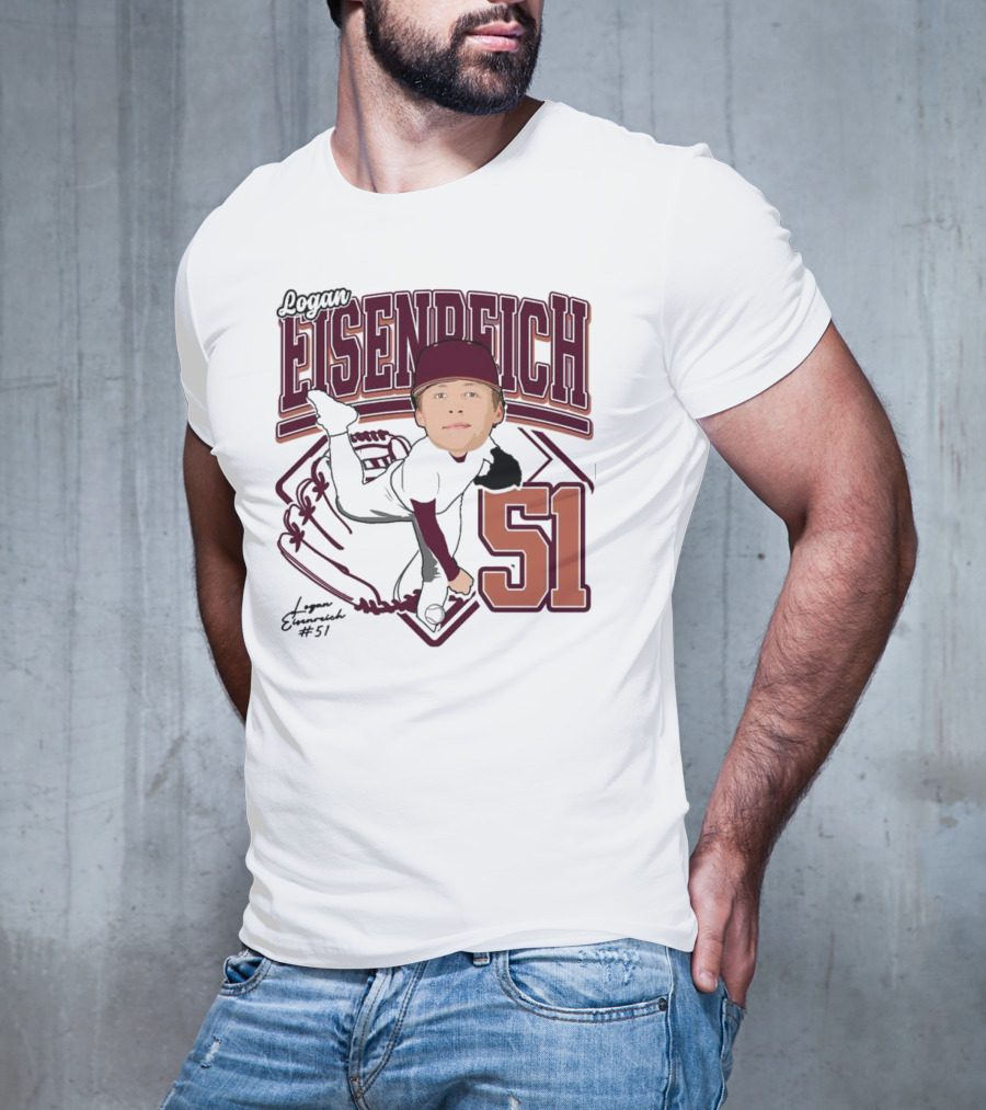 Eisenreich Baseball 51 Logan 2025 Sports Illustration T-Shirt
