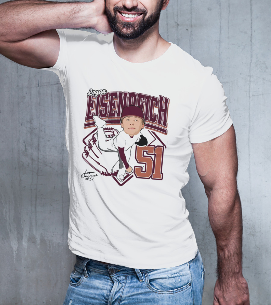 Eisenreich Baseball 51 Logan 2025 Sports Illustration T-Shirt