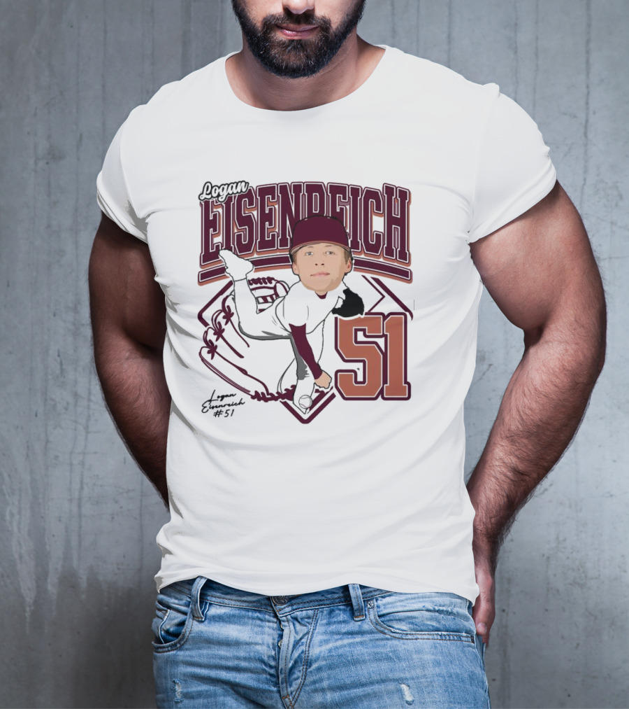 Eisenreich Baseball 51 Logan 2025 Sports Illustration T-Shirt