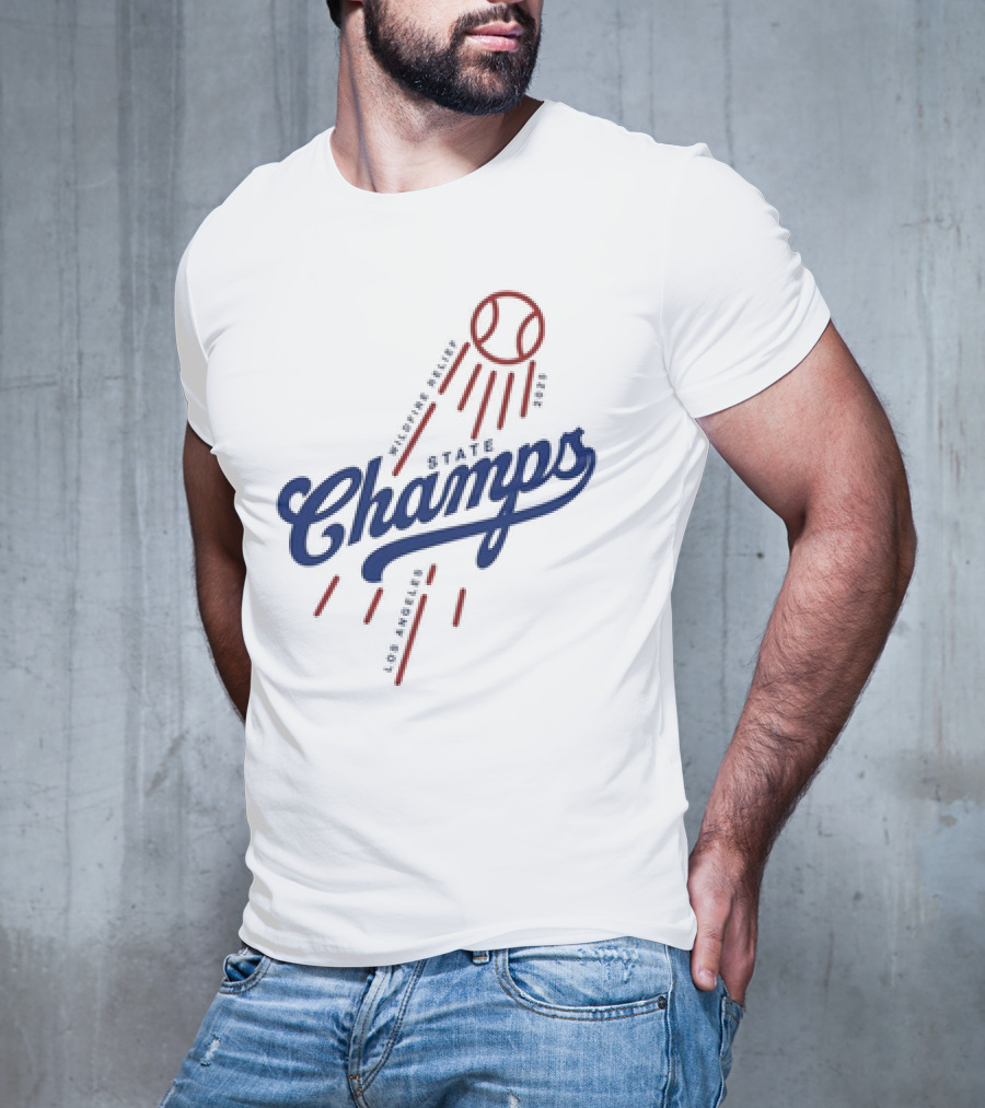 Los Angeles State Champs Wildfire Relief Dodgers 2025 T-Shirt