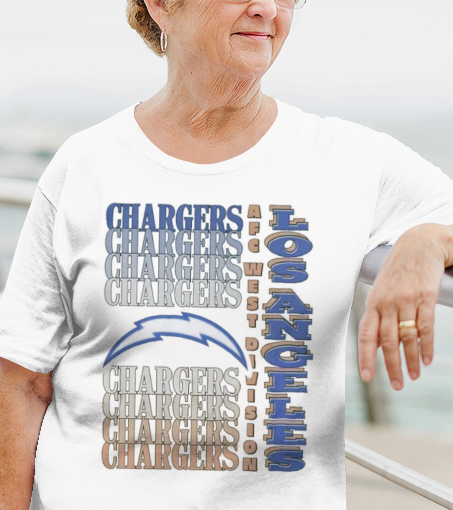 Los Angeles Chargers AFC West Division Chargers Bolt T-Shirt