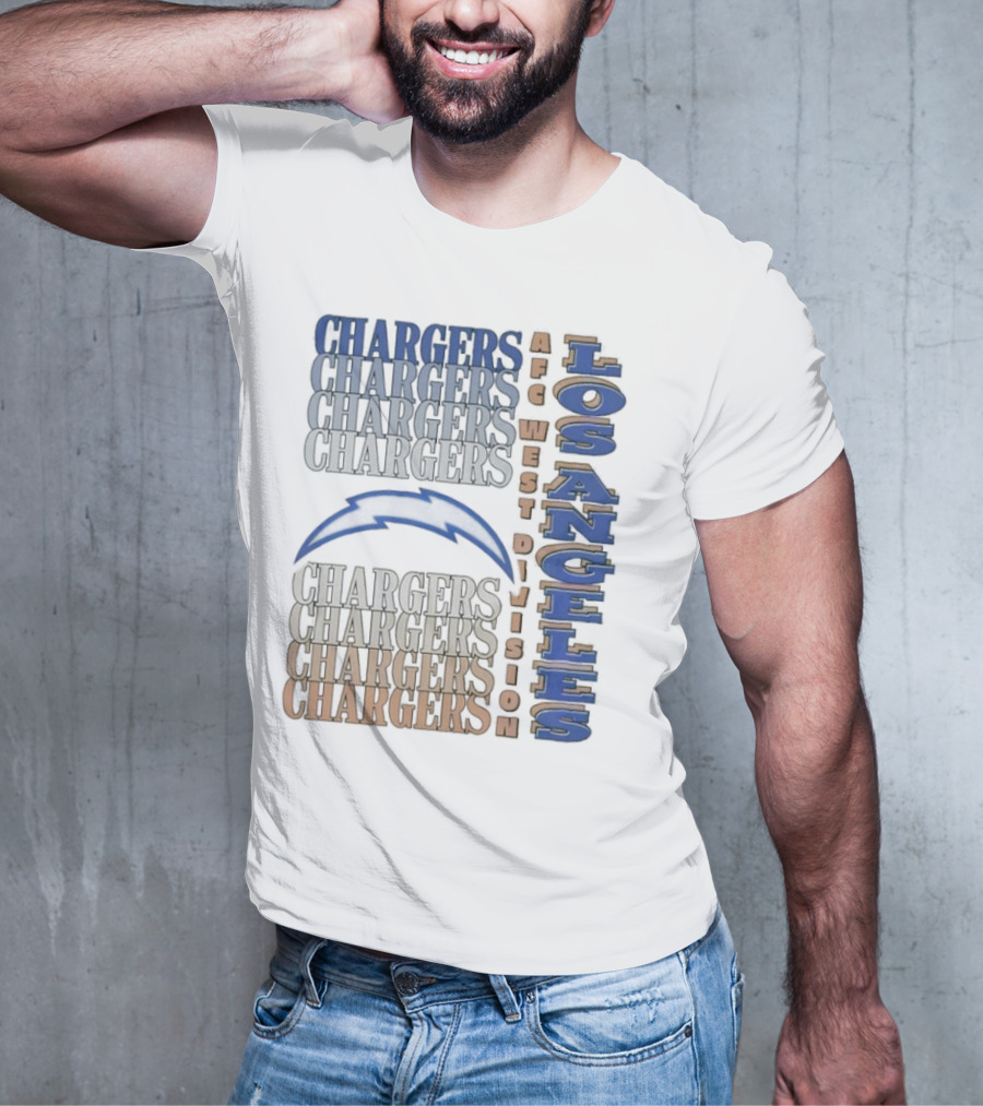 Los Angeles Chargers AFC West Division Chargers Bolt T-Shirt