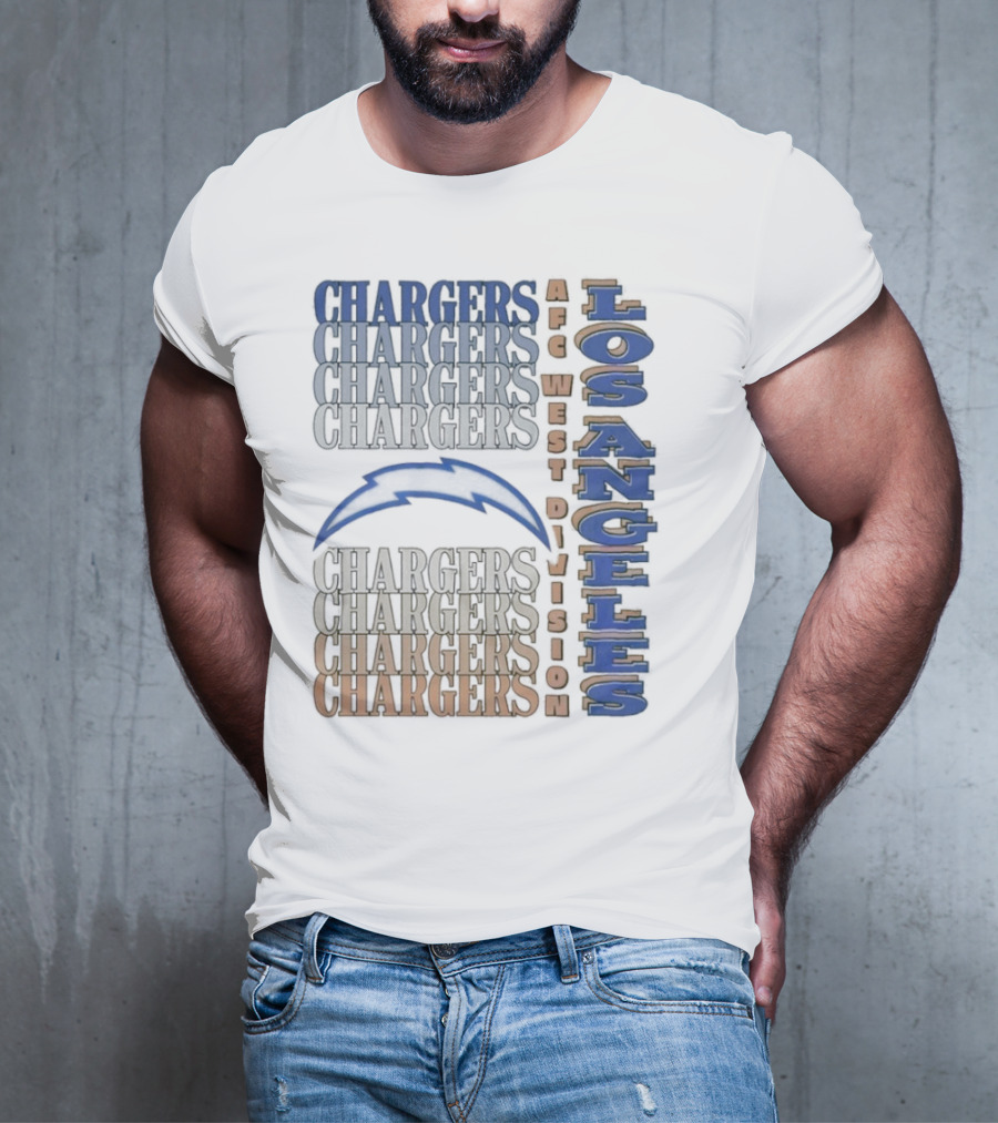 Los Angeles Chargers AFC West Division Chargers Bolt T-Shirt