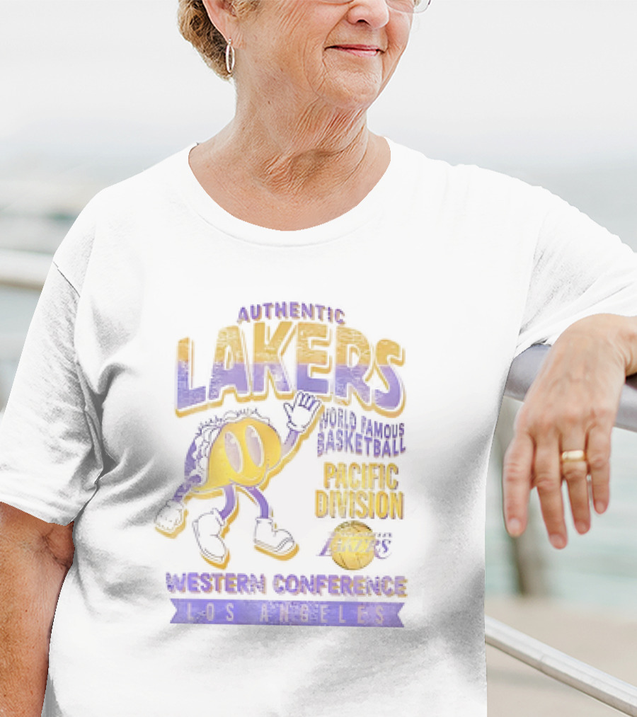 Authentic Lakers Western Conference Los Angeles Basketball Character Pacific Division T-Shirt