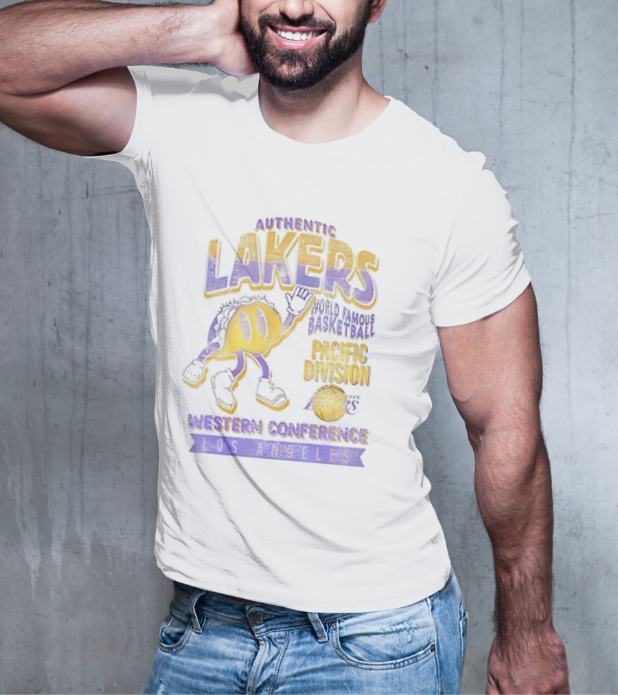 Authentic Lakers Western Conference Los Angeles Basketball Character Pacific Division T-Shirt