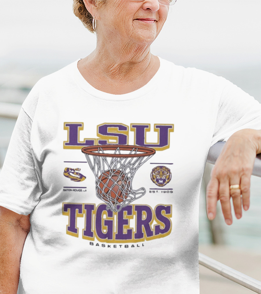 LSU Tigers Basketball Established 1909 Game Time T-Shirt