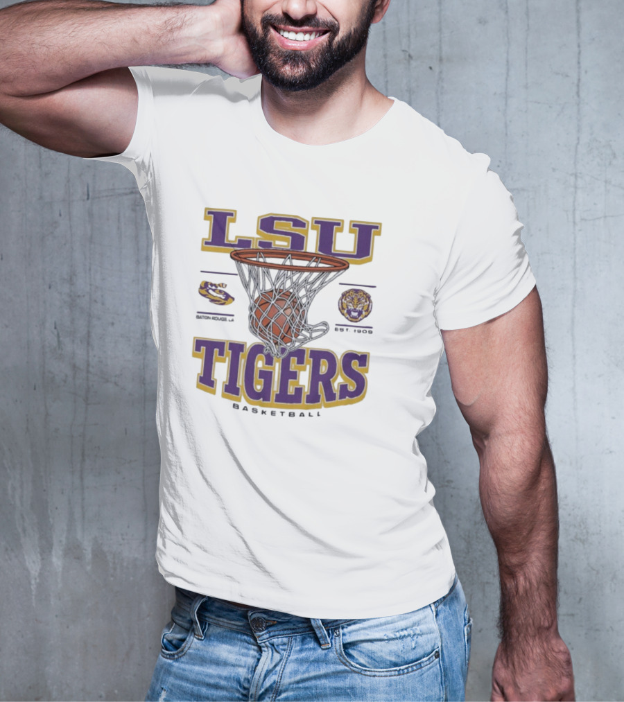 LSU Tigers Basketball Established 1909 Game Time T-Shirt
