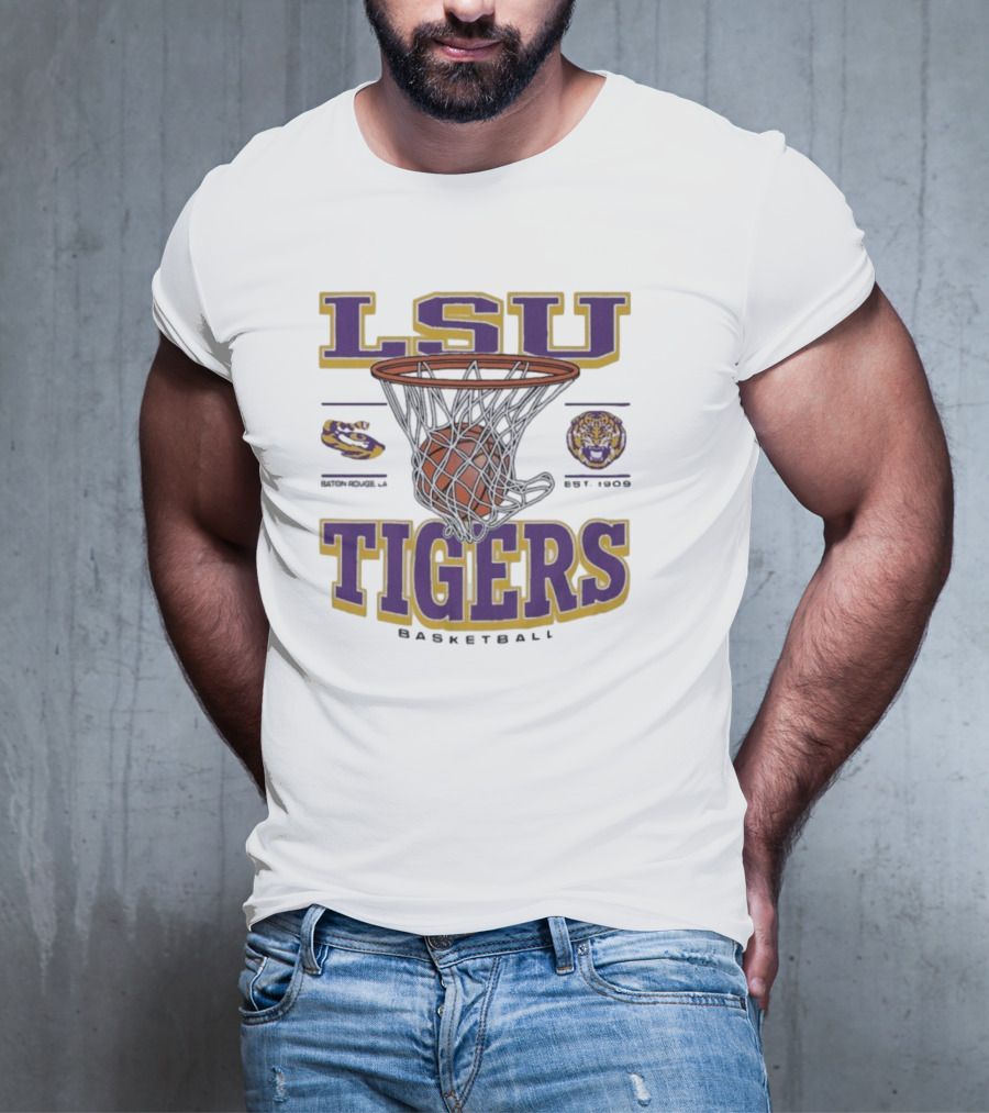 LSU Tigers Basketball Established 1909 Game Time T-Shirt