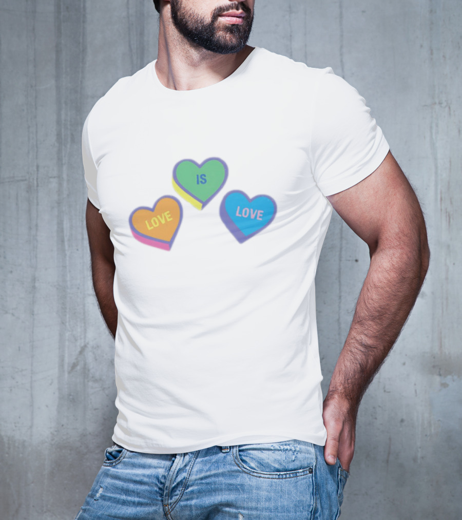Love Is Love Colorful Hearts T-Shirt