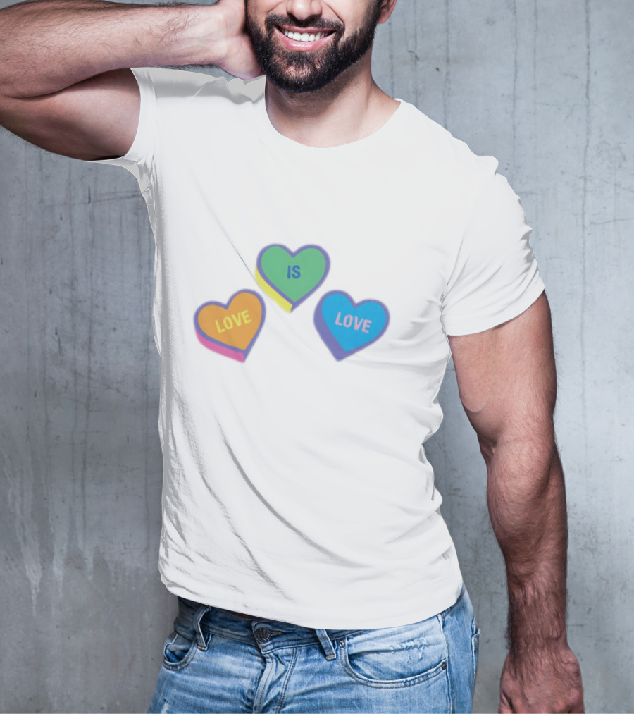 Love Is Love Colorful Hearts T-Shirt