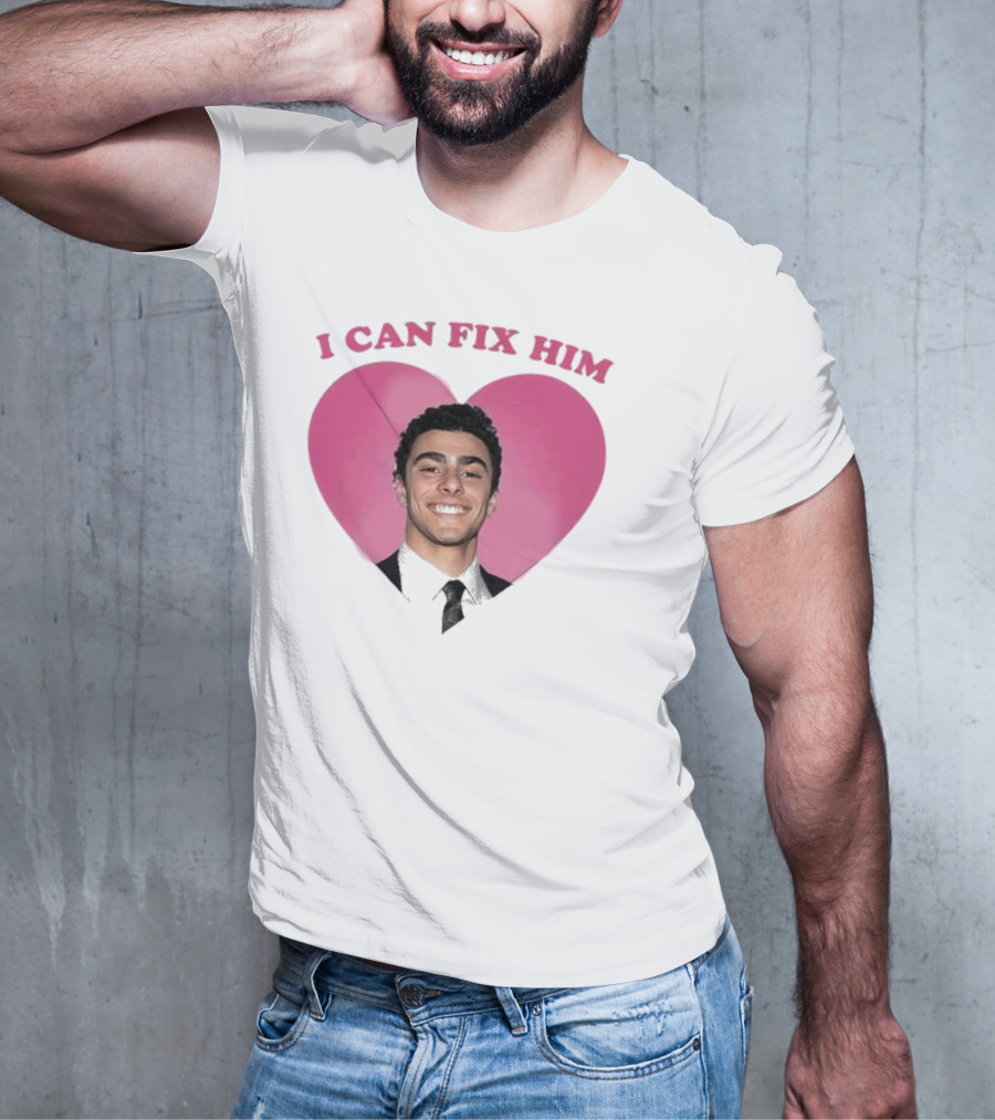 Luigi Mangione I Can Fix Him Pink Heart Background T-Shirt