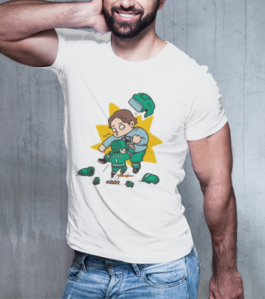Mack Attacked Macklin Celebrini San Jose Sharks Cartoon Fight T-Shirt