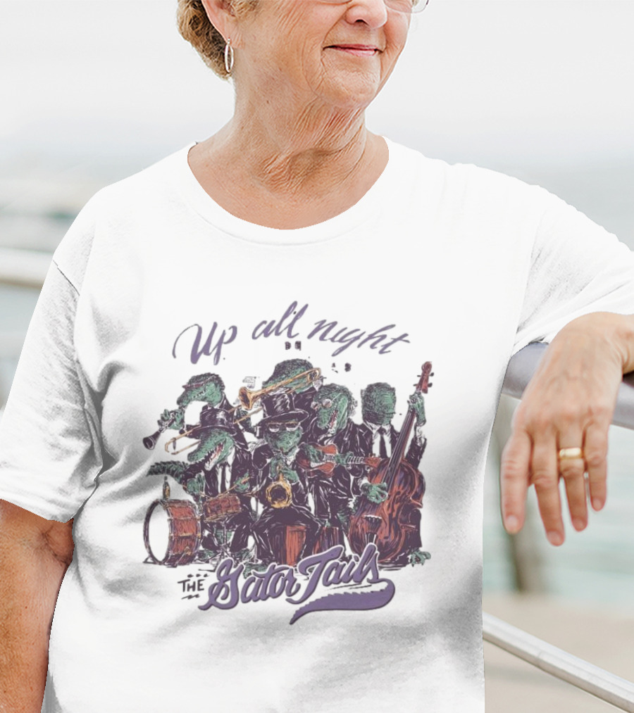 Up All Night With The Gator Jazz Band Mardi Gras T-Shirt