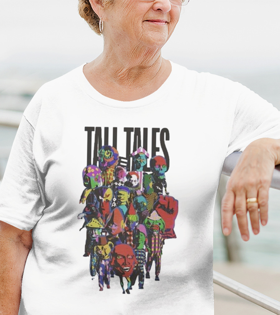 Mark Pritchard Tall Tales Colorful Parade Characters T-Shirt