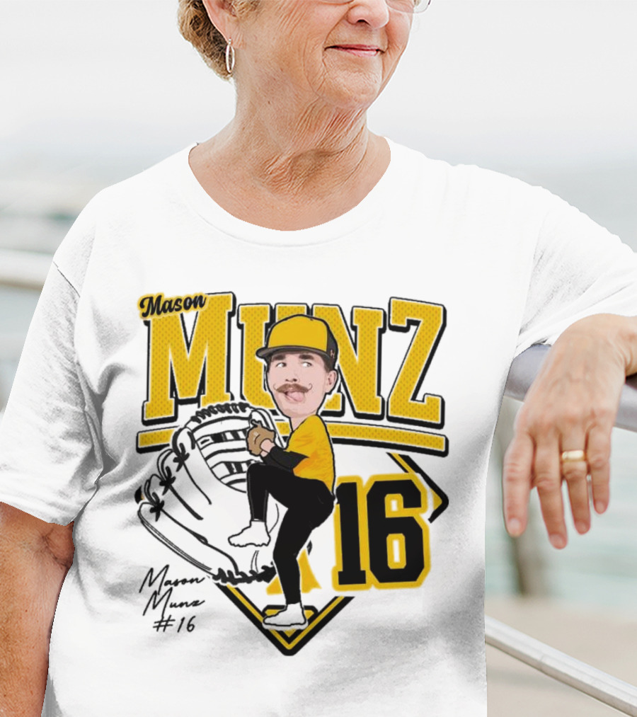 Mason Munz Baseball 2025 Player 16 Caricature T-Shirt