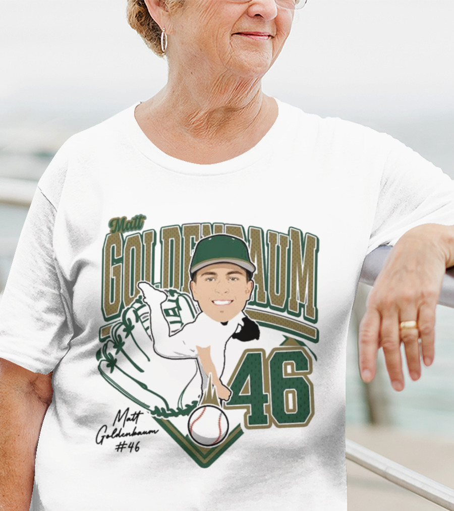 Matt Goldenbaum 46 Baseball Glove Illustration 2025 T-Shirt