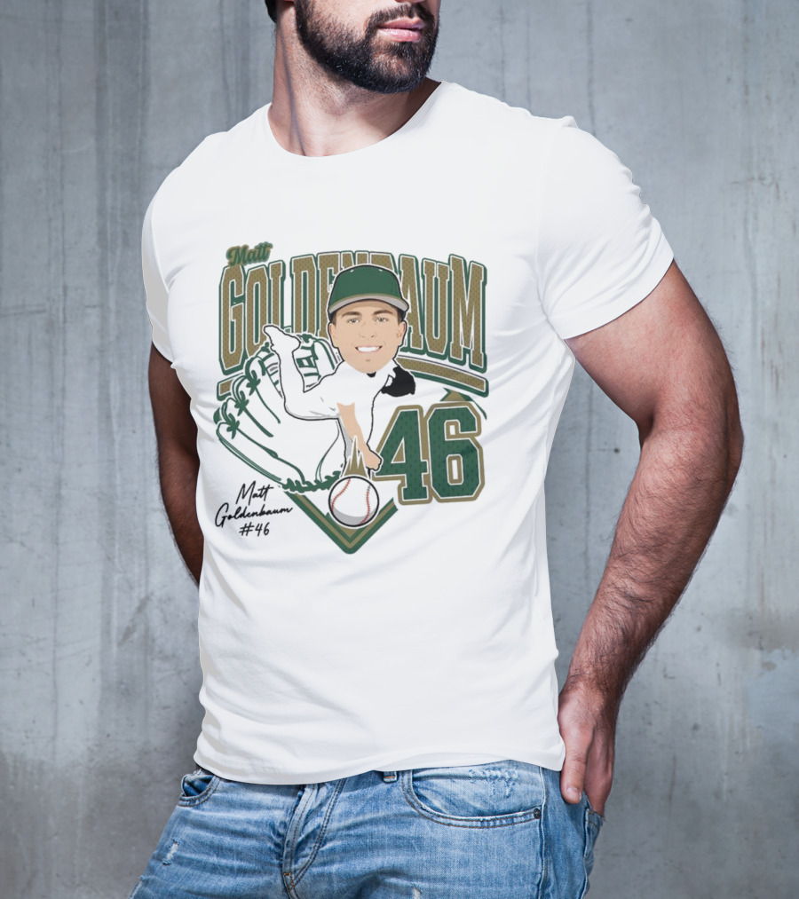Matt Goldenbaum 46 Baseball Glove Illustration 2025 T-Shirt