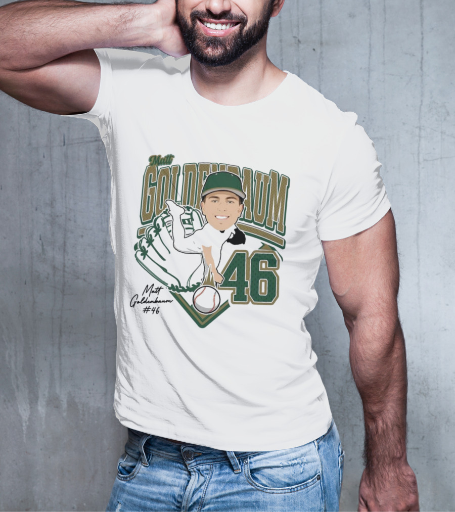 Matt Goldenbaum 46 Baseball Glove Illustration 2025 T-Shirt