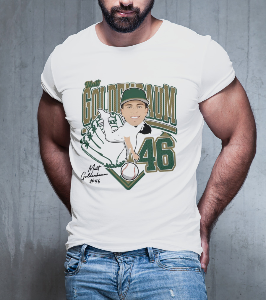 Matt Goldenbaum 46 Baseball Glove Illustration 2025 T-Shirt