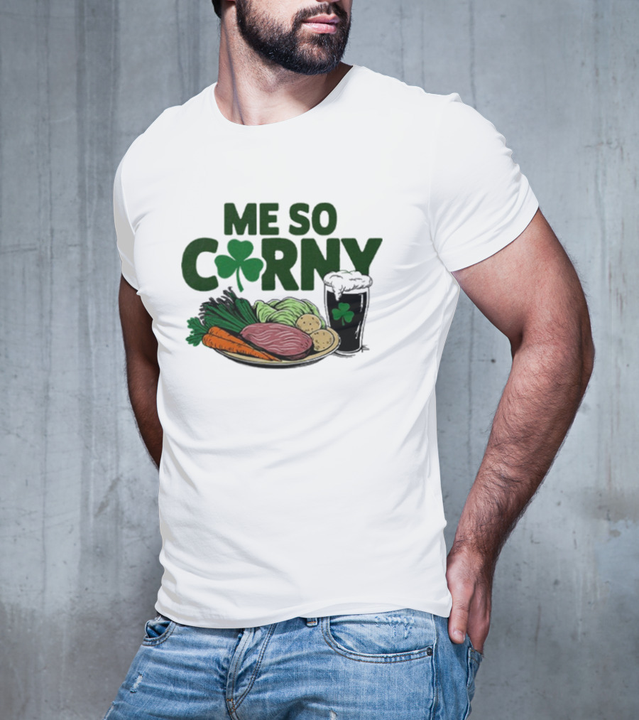 Me So Corny Corned Beef Cabbage St Patrick’s Day Shamrock Plate T-Shirt