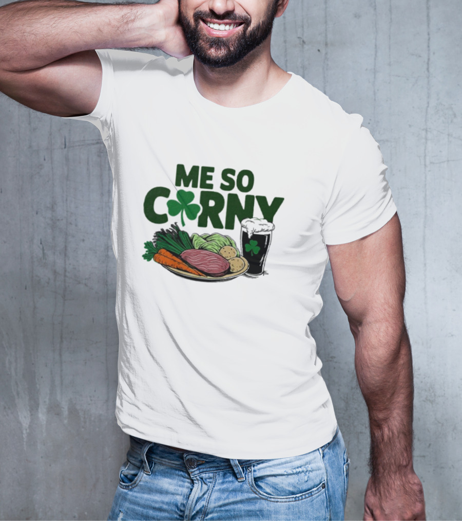 Me So Corny Corned Beef Cabbage St Patrick’s Day Shamrock Plate T-Shirt