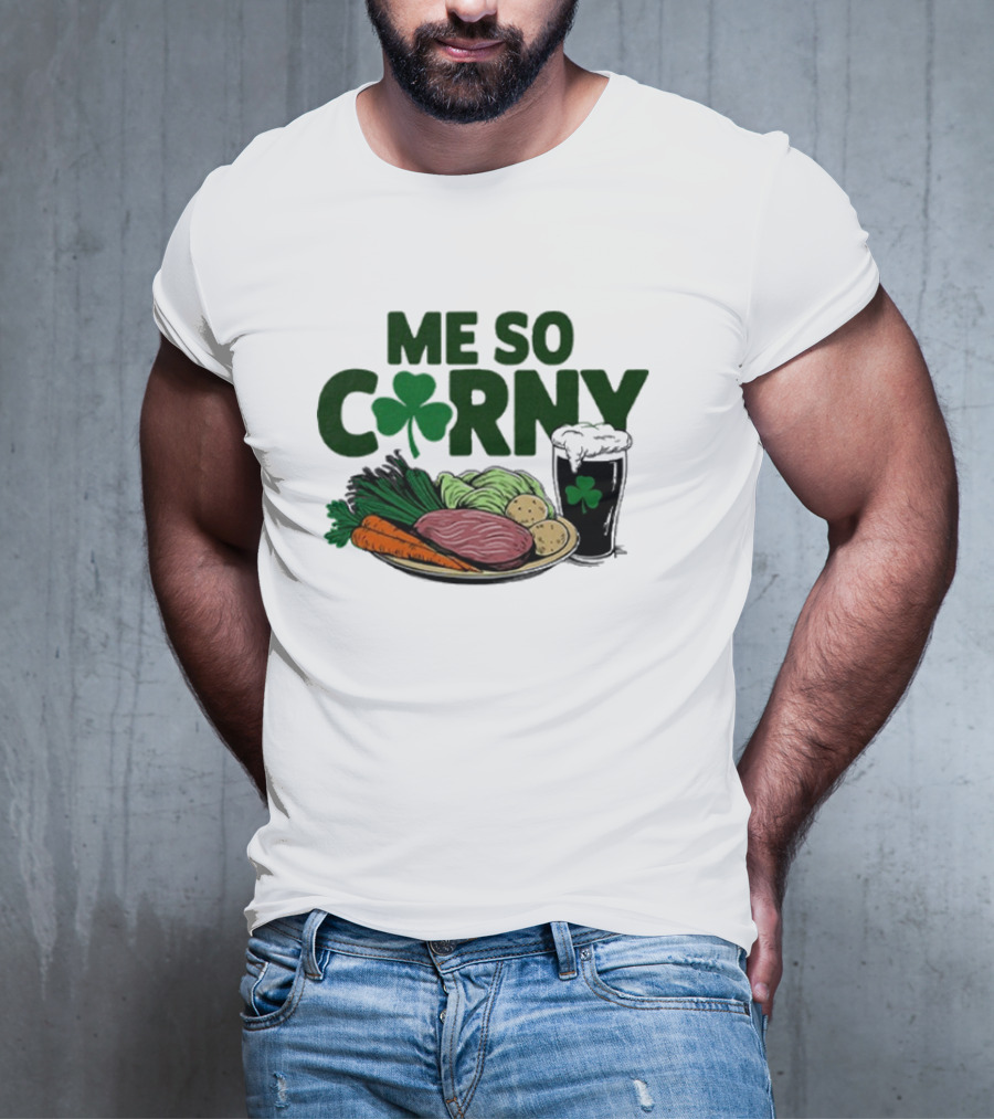 Me So Corny Corned Beef Cabbage St Patrick’s Day Shamrock Plate T-Shirt
