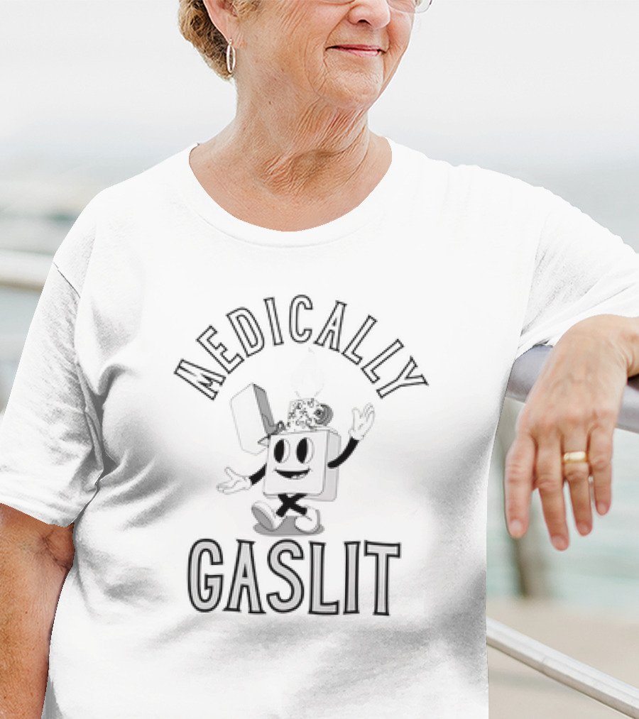 Medically Gaslit Lit Candle Illustration T-Shirt