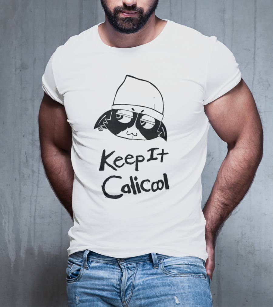 Meowskulls Keep It Calicool With Cool Cat In Beanie T-Shirt