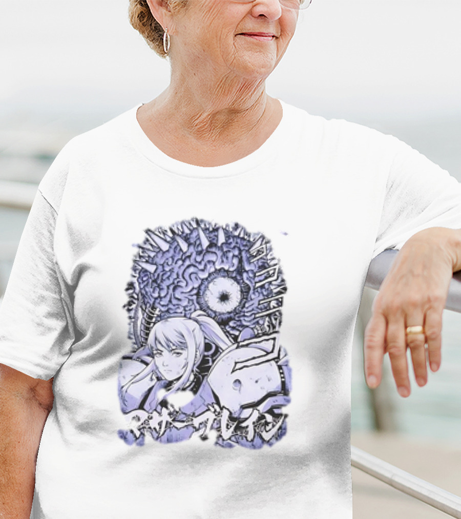 Metroid Mother Brain Samus Manga Style T-Shirt