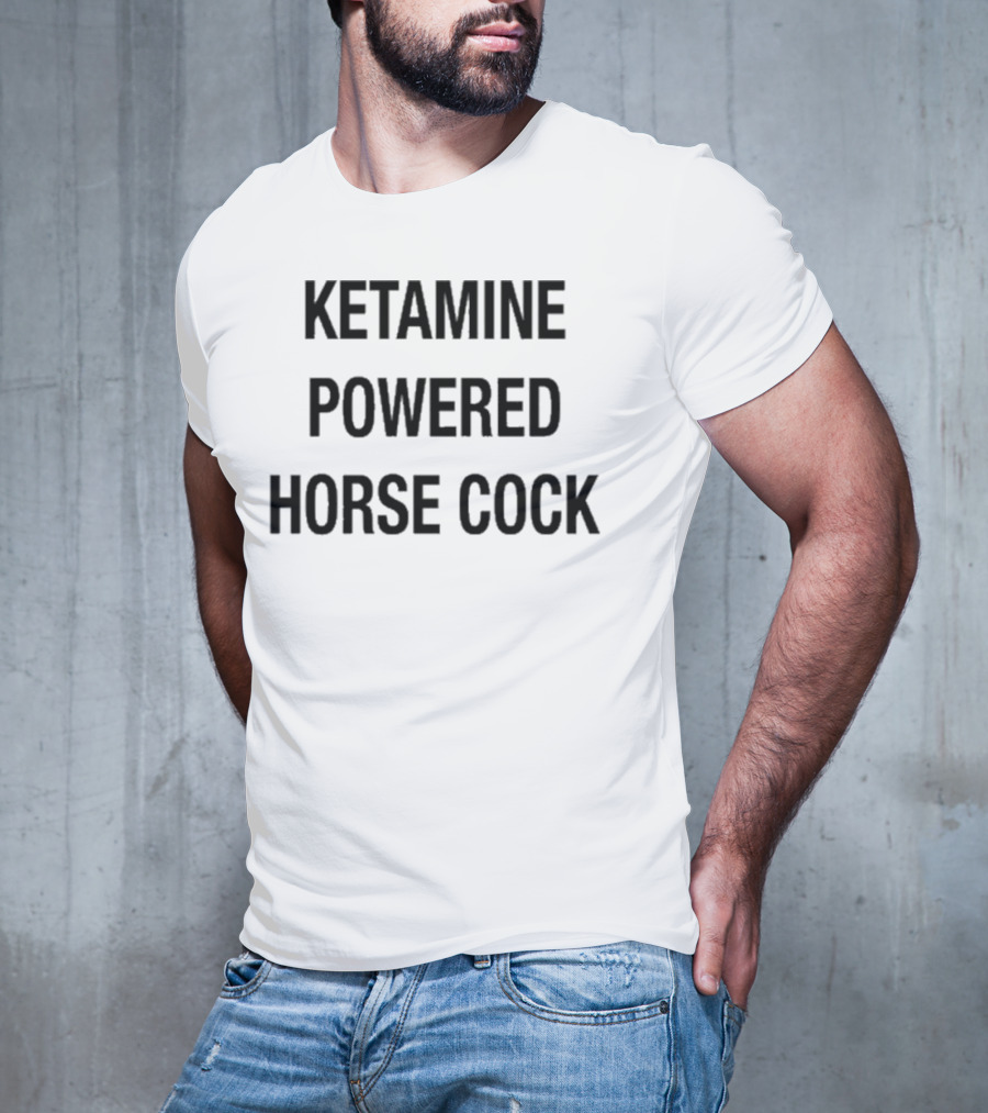 Microplastics Envelope Filter Ketamine Powered Horse Cock T-Shirt