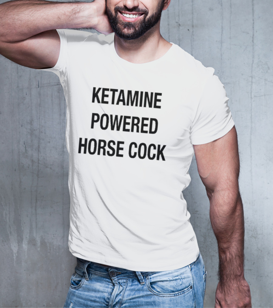 Microplastics Envelope Filter Ketamine Powered Horse Cock T-Shirt