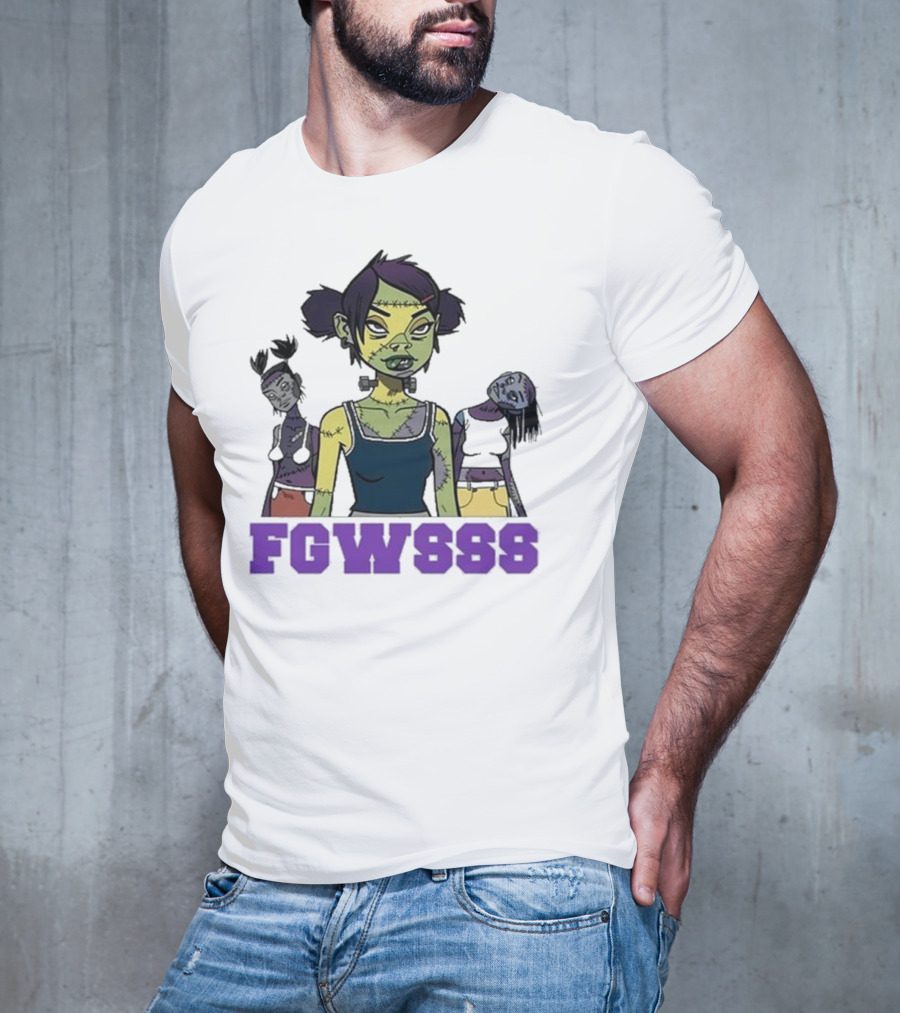 Mindless Self Indulgence FGWSSS Zombie Character With Purple Text T-Shirt