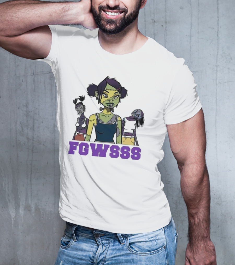 Mindless Self Indulgence FGWSSS Zombie Character With Purple Text T-Shirt