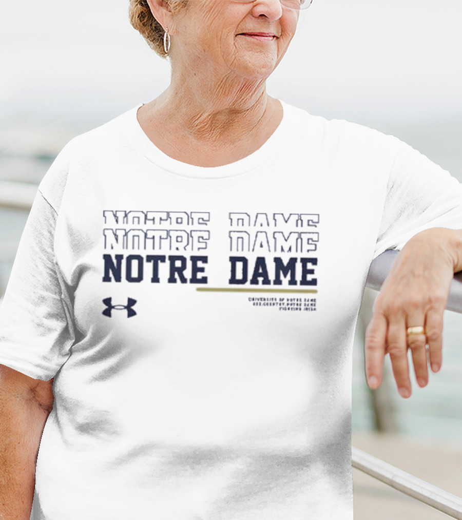 Mike Mickens Wearing Notre Dame Under Armour Fighting Irish T-Shirt